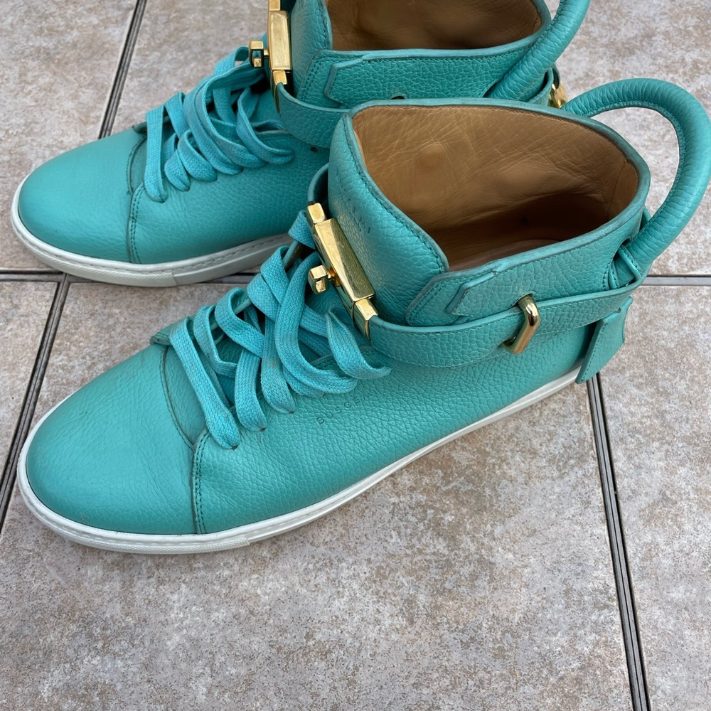 Buscemi100mm Leather High-Top Sneaker